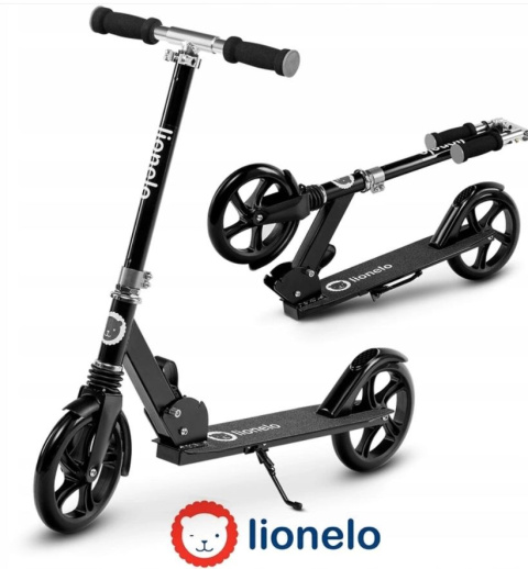 LUCA Lionelo duża hulajnoga ABEC-7 Amortyzator ALU do 100kg - black/graphite