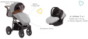 MOMMY 3w1 BabyActive wózek głęboko-spacerowy + fotelik samochodowy Kite 0-13kg - 25 CARBON GREY