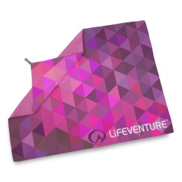 Ręcznik szybkoschnący SoftFibre Lifeventure - Różowe trójkąty 150x90 cm