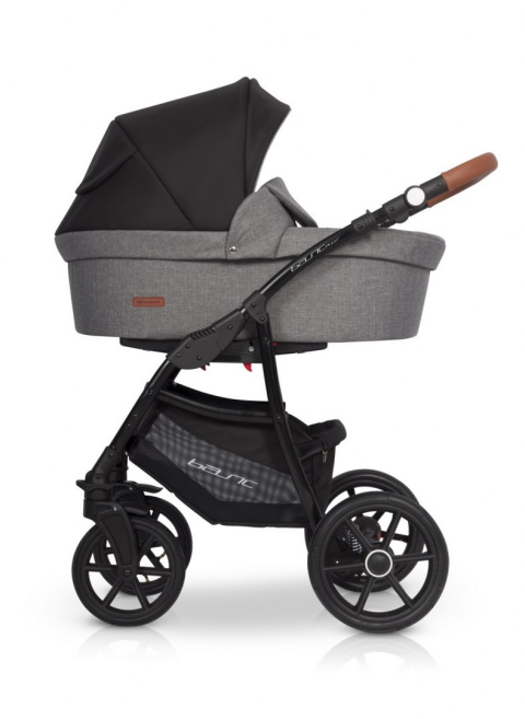 BASIC PLUS Riko 3w1 wózek głęboko-spacerowy + Fotelik Carlo 0m+ kolor Anthracite