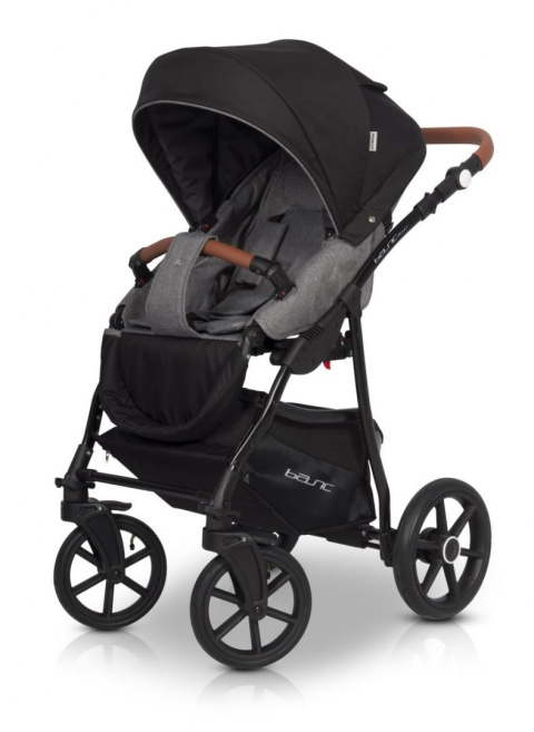 BASIC PLUS Riko 3w1 wózek głęboko-spacerowy + Fotelik Carlo 0m+ kolor Anthracite