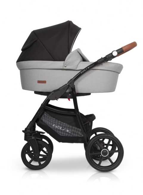 BASIC PLUS Riko 3w1 wózek głęboko-spacerowy + Fotelik Carlo 0m+ kolor Grey Fox