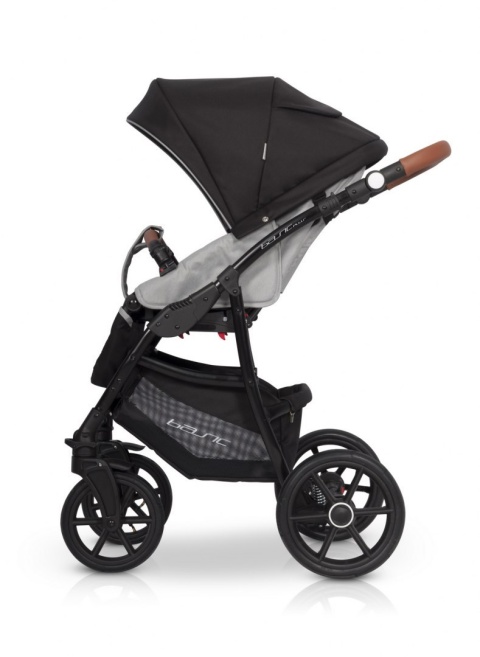 BASIC PLUS Riko 3w1 wózek głęboko-spacerowy + Fotelik Carlo 0m+ kolor Grey Fox