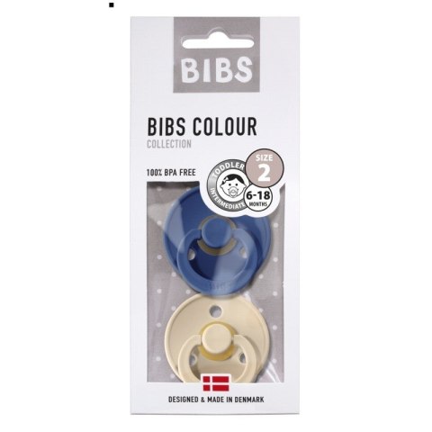 BIBS 2-PACK MIDNIGHT & VANILLIA M Smoczek Uspokajający kauczuk Hevea