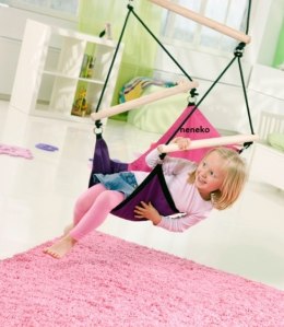 Huśtawka dziecięca - wiszący fotel kid's swinger pink AMAZONAS