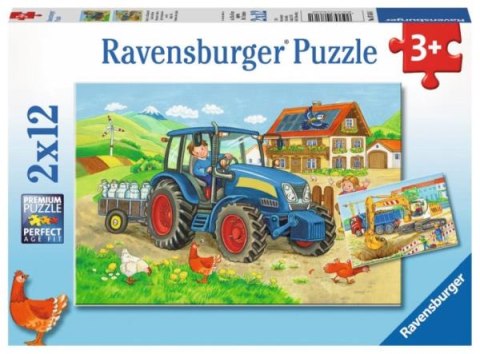 Puzzle 2x12el Ciężka praca 076161 RAVENSBURGER p12