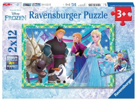 Puzzle 2x12el Kraina Lodu - Zimowe zabawy 076215 RAVENSBURGER