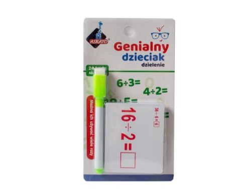 Genialny dzieciak - fiszki matematyczne, dzielenie blister