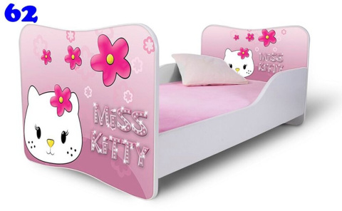 NOBIKO Łóżko dziecięce Butterfy Hello Kitty Księżniczki 160x80