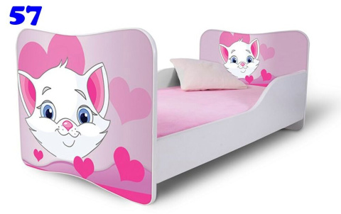 NOBIKO Łóżko dziecięce Butterfy Hello Kitty Księżniczki 160x80