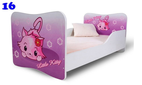 NOBIKO Łóżko dziecięce Butterfy Hello Kitty Księżniczki 160x80