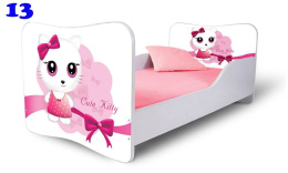 NOBIKO Łóżko dziecięce Butterfy Hello Kitty Księżniczki 180x80