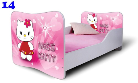 NOBIKO Łóżko dziecięce Butterfy Hello Kitty Księżniczki 180x80