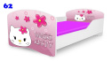 NOBIKO Łóżko dziecięce RAINBOW Księżniczki Hello Kitty 140x70