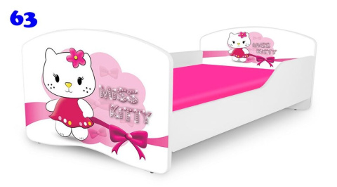 NOBIKO Łóżko dziecięce RAINBOW Księżniczki Hello Kitty 160x80