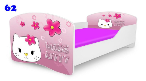 NOBIKO Łóżko dziecięce RAINBOW Księżniczki Hello Kitty 180x80