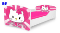 NOBIKO Łóżko dziecięce RAINBOW Księżniczki Hello Kitty 180x80