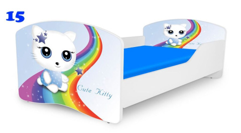 NOBIKO Łóżko dziecięce RAINBOW Księżniczki Hello Kitty 180x80