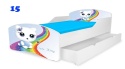 NOBIKO Łóżko Small Rainbow z szufladą 180x80 Hello Kitty