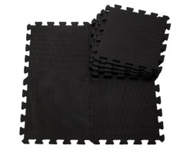 Mata edukacyjna piankowa puzzle czarny 60 x 60 x 1 cm 4 elementy