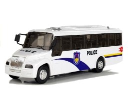 Model Autobusu Bus Policyjny Świeci Biały