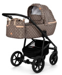 APUS Monogram 2w1 Dada Prams wózek dziecięcy - Monogram Dark Beige