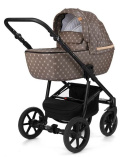 APUS Monogram 2w1 Dada Prams wózek dziecięcy - Monogram Dark Beige