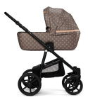 APUS Monogram 2w1 Dada Prams wózek dziecięcy - Monogram Dark Beige