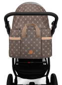 APUS Monogram 2w1 Dada Prams wózek dziecięcy - Monogram Dark Beige