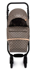 APUS Monogram 2w1 Dada Prams wózek dziecięcy - Monogram Dark Beige