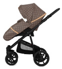 APUS Monogram 2w1 Dada Prams wózek dziecięcy - Monogram Dark Beige