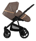 APUS Monogram 2w1 Dada Prams wózek dziecięcy - Monogram Dark Beige