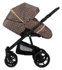 APUS Monogram 2w1 Dada Prams wózek dziecięcy - Monogram Dark Beige