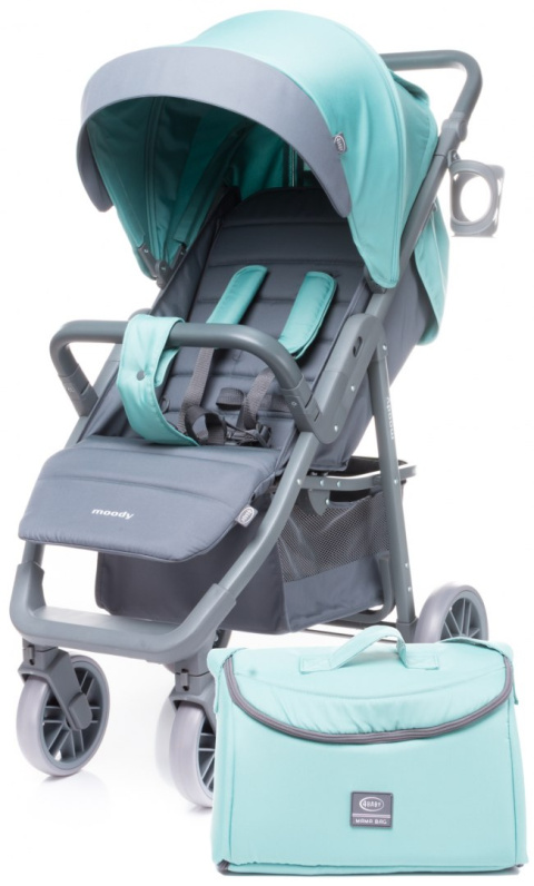 MOODY Limited 4Baby wózek spacerowy z torbą do 22 kg - AQUA