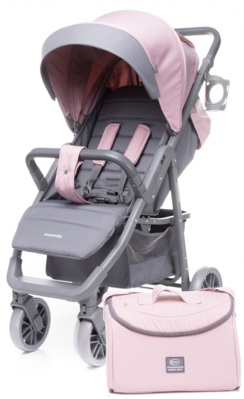 MOODY Limited 4Baby wózek spacerowy z torbą do 22 kg - ROSE