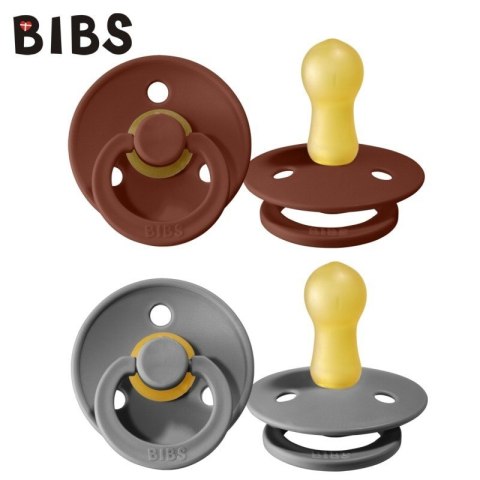 BIBS COLOUR 2-PACK RUST & SMOKE S Smoczek Uspokajający kauczuk Hevea