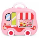 Kuchnia dla dzieci na akcesoriami walizka różowa autko
