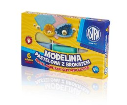 Modelina pastelowa-brokat 6kol ASTRA