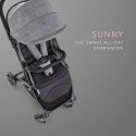 HAUCK SUNNY Kompaktowy wózek spacerowy do 25 kg - MELANGE GREY/BLACK