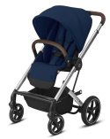 BALIOS S Lux CYBEX 2w1 Wózek głęboko-spacerowy - Navy Blue (Silver)