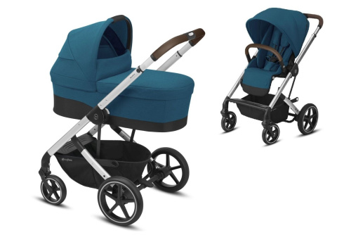 BALIOS S Lux CYBEX 2w1 Wózek głęboko-spacerowy - River Blue (Silver)