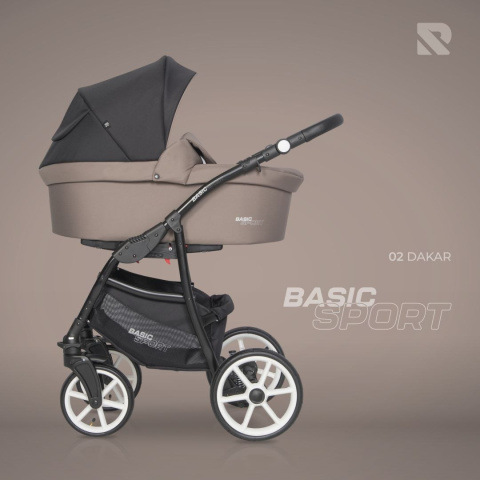 RIKO BASIC SPORT 3w1 Wózek głęboko-spacerowy z fotelikiem 0-13 kg - DAKAR