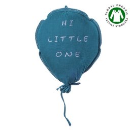Hi Little One - Poduszka dekoracyjna z organicznego oddychającego BIO muślinu BALOON Emerald