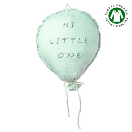 Hi Little One - Poduszka dekoracyjna z organicznego oddychającego BIO muślinu BALOON Mint