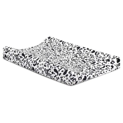 Jollein - pokrowiec na przewijak Jersey 70 x 50 cm LEOPARD Black & White