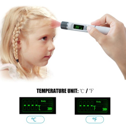 Mały cyfrowy termometr bezdotykowy na podczerwień, podświetlany LCD, dla dorosłych, dzieci, niemowląt TD238
