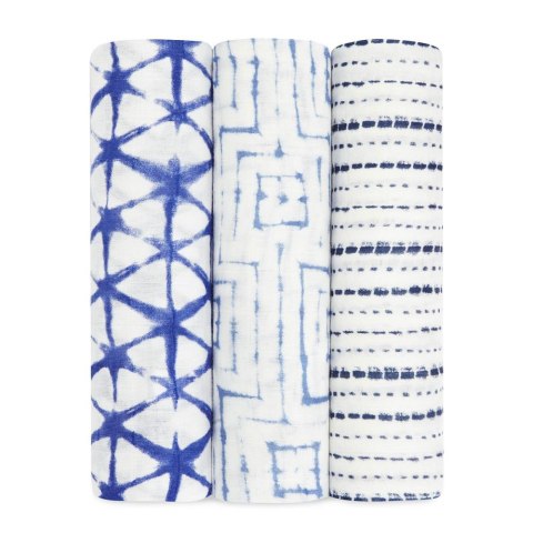 Aden+anais Otulacz bambusowy INDIGO SHIBORI 3 szt.