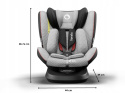 BASTIAAN ONE Lionelo Obrotowy fotelik samochodowy 0-36 kg Isofix RWF - Grey Stone Black