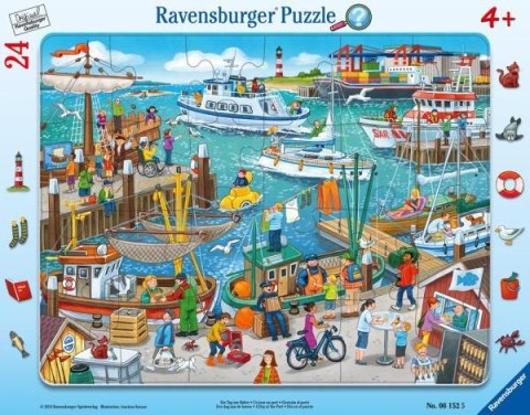 Puzzle 24el ramkowe Dzień w porcie 061525 RAVENSBURGER p40