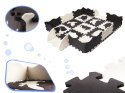 Mata edukacyjna piankowa puzzle kojec 114 x 114 x 1 cm czarna 25 elementów
